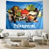 Shrek Print Wandteppich, Hintergrund, Einfache Montage, Ideal für Schlafzimmer, Büro & Wohnzimmer, mit Ästhetischem Wandbehang Dekor.