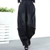 Jeans Noirs à Jambes Larges Pantalons Harlan Amples Mode Décontractée Longueur Totale Taille Haute Imprimé Patchwork Poches Jeans Vêtements pour Femmes Printemps