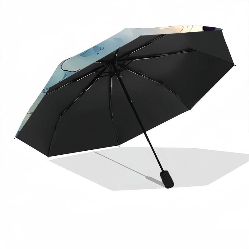 1pc Owl Fantasy Fashionable Automatic Opening/Closing Folding Umbrella with 8 Bones, Windproof Portable, Daily Use59