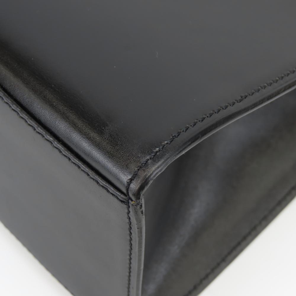 Used CELINE Handbag Gancini leather black Chain