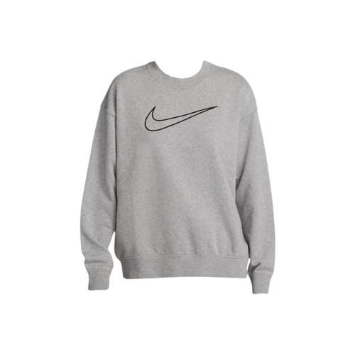 Nike Серый женский свитшот с круглым вырезом и длинным рукавом с логотипом L