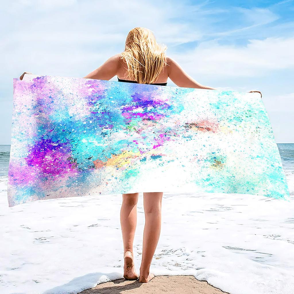 Tuschemalerei Druckserie Meeresurlaub Strandtuch Schwimmbad Badetuch Mikrofaser Sporttuch