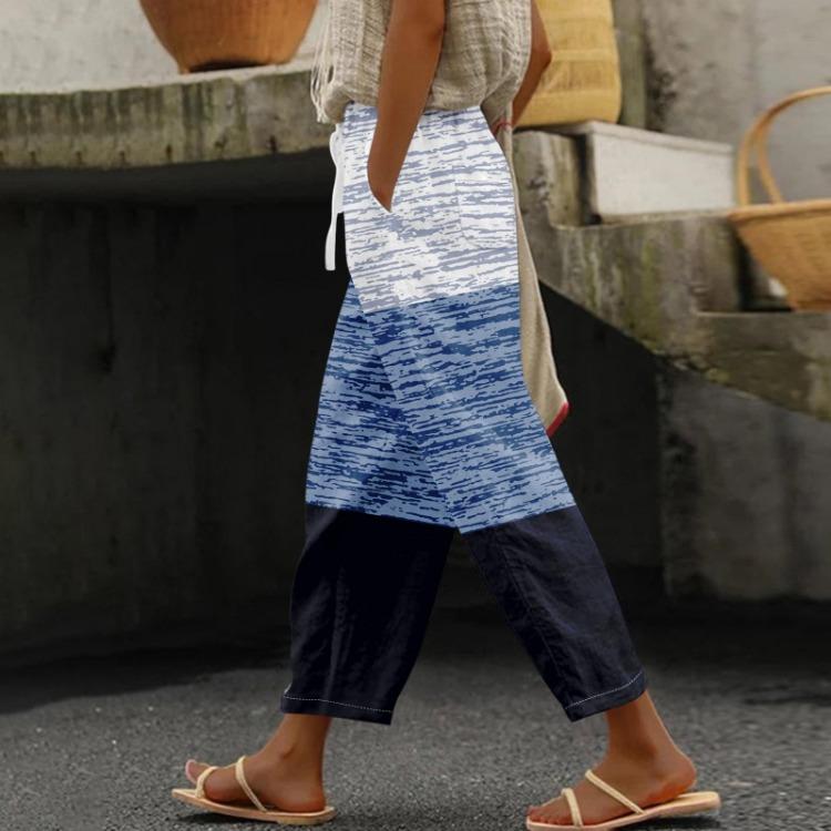 Dámske ležérne nohavice Módne Elastický pás Sťahovacia šnúrka Potlač Vrecká