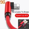 Degree Pin 90 Usb Cable For Iphone Huawei Fast Charging Cable