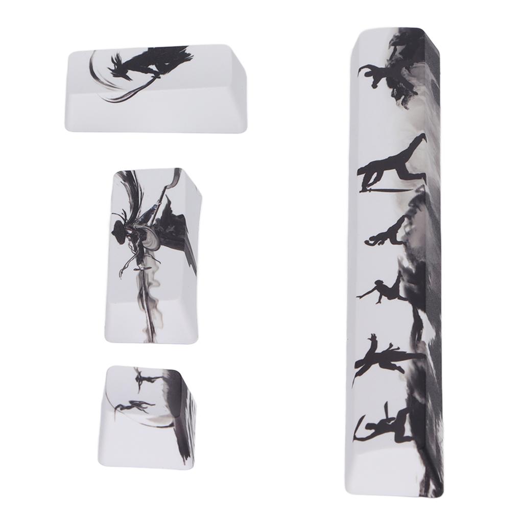 4 Buc. Taste Personalizate Senzație Confortabilă Culoare Durabilă Model Desen Animat Taste DIY PTB pentru Mecanice