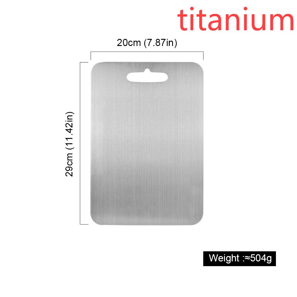 Titanium Cutting Boards for Kitchen Stainless Board 304 Steel Thickened Double Sided Food Grade Portable Fruit Cutting Board