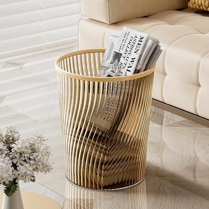 Pet-Friendly Luxury Trash Bin: Stylish, High-Capacity Waste Container for Living Room, Kitchen, and Bathroom