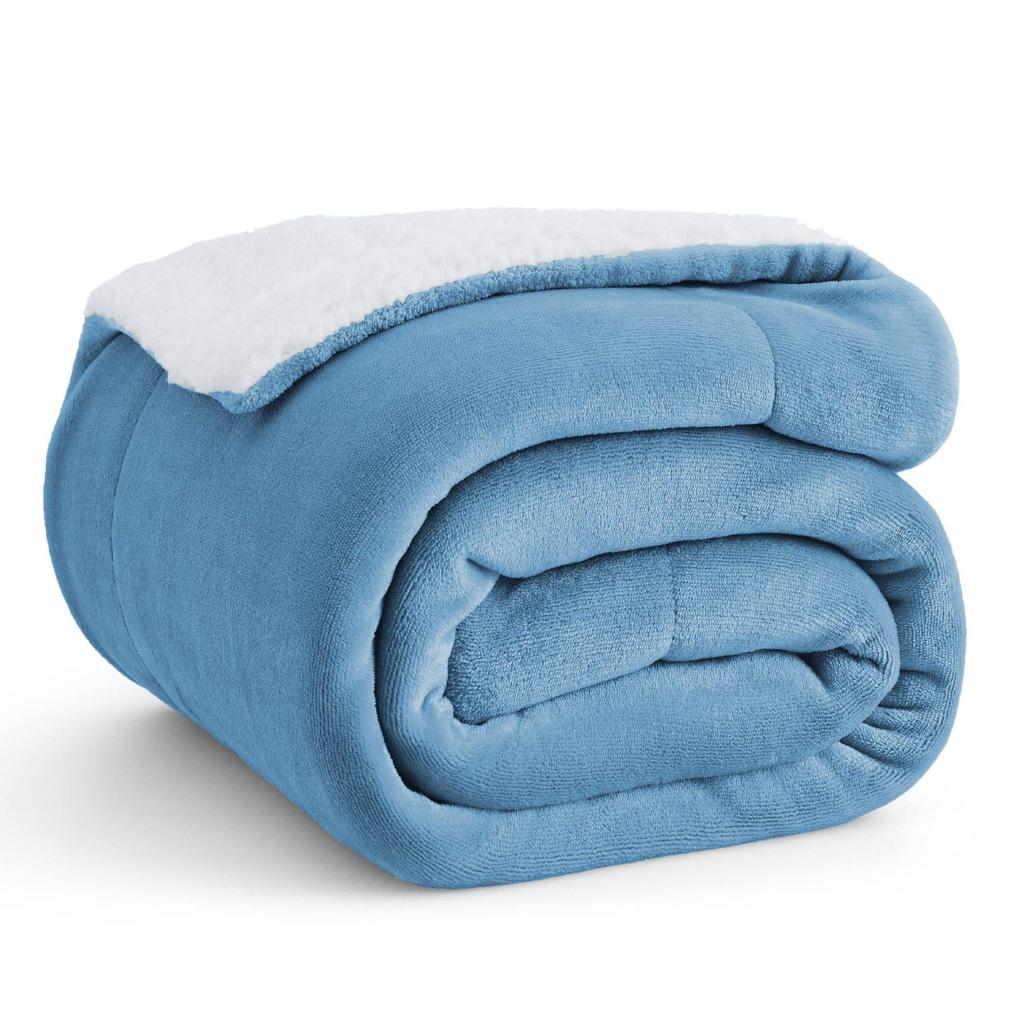 Double-Sided Plush Flannel Fleece Blanket - Ultra-Fine, All-Season Throw for Bed, Sofa, Travel, or Camping