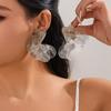 High-End Ginkgo Leaf Stud Earrings - Fashionable Metal Petal Design for Evening Banquets