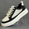 Cross-Border Little White Shoes Men'S Autumn New Breathable Men'S Versatile Trendy Shoes Leather Thick-Soled Light Heightening Board Shoes Men