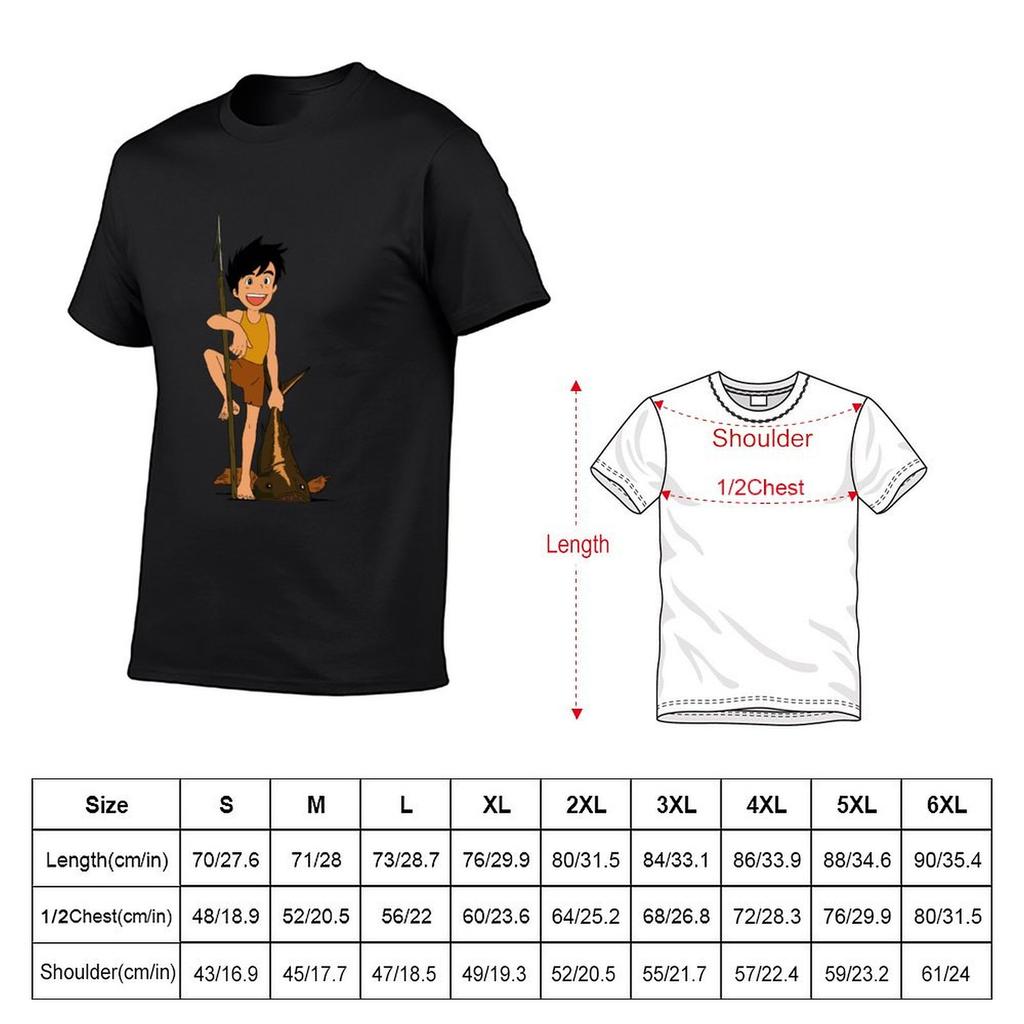 Conan Il Ragazzo del Futuro Illustrazione Fan Art T-shirt top t-shirt personalizzata dogana progetta la tua t-shirt bianca da uomo