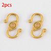 2pcs 6pcs Stainless Steel Natural Stone S Shape Hook Clasps Connectors Jewelry Makings Findings DIY Eye Clasp Jewelry Components