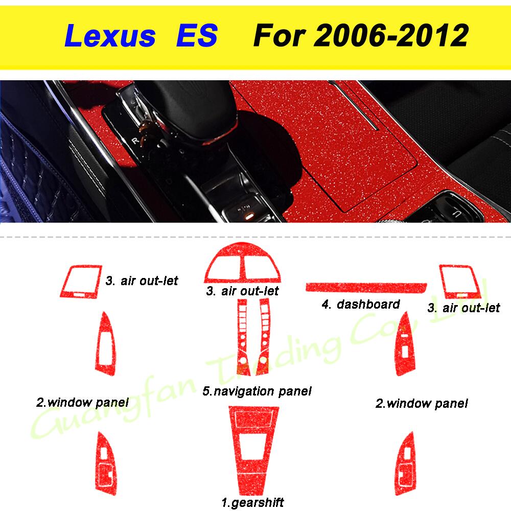 For Lexus ES240 350 2006-2012 Car-Styling 3D/5D Carbon Fiber Car Interior Center Console Color Molding Sticker Decals