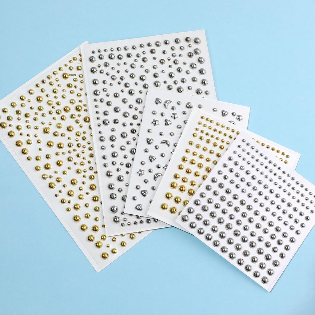 Self-Adhesive Facial Ornaments: No-Punch Free Eyebrow, Nose, Lip, and Earring Stud Stickers