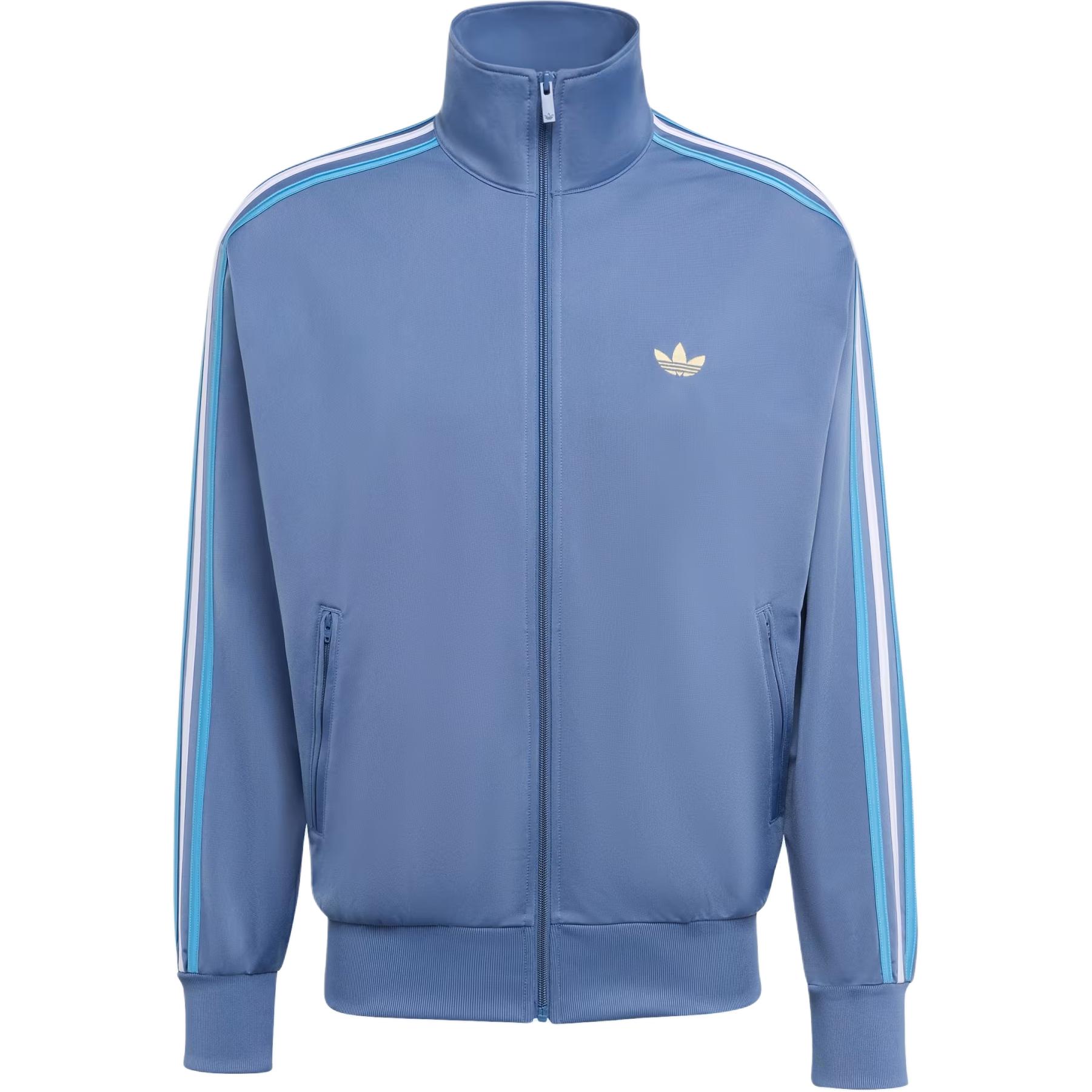 Adidas Originals Adicolor Sport Series Comfortable Loose Striped Stand Collar Zip Jacket Men Jackets KD3843 S