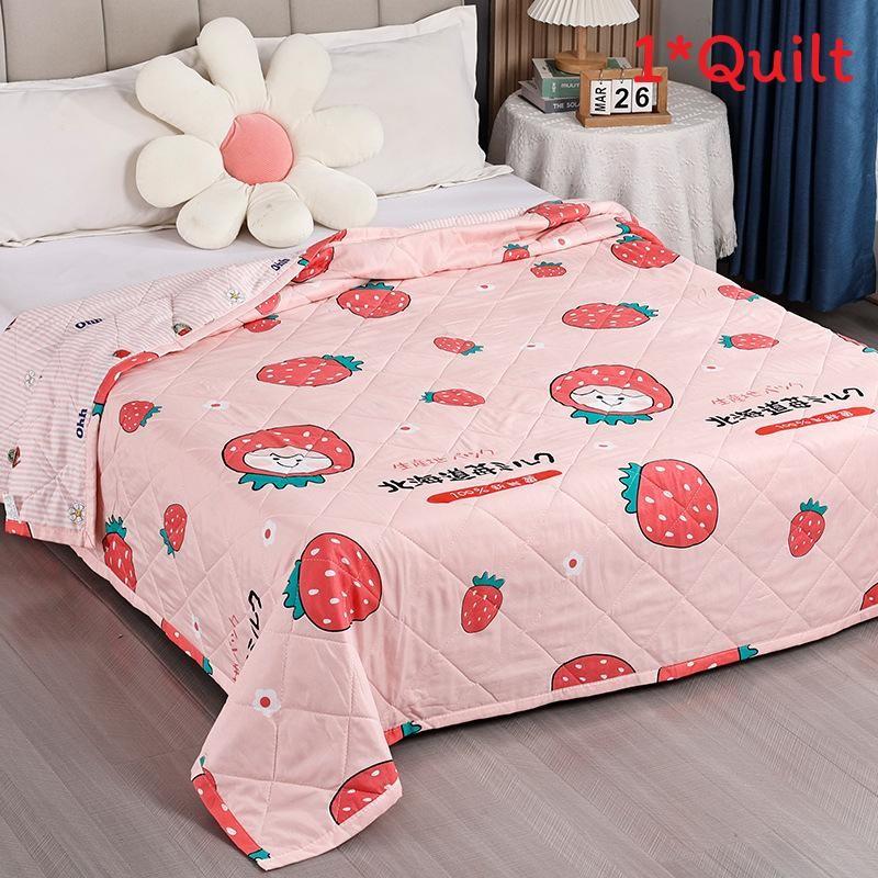 Summer Plant Animal Pattern Prints Duvet Quilt Bedding For Student Washable Room