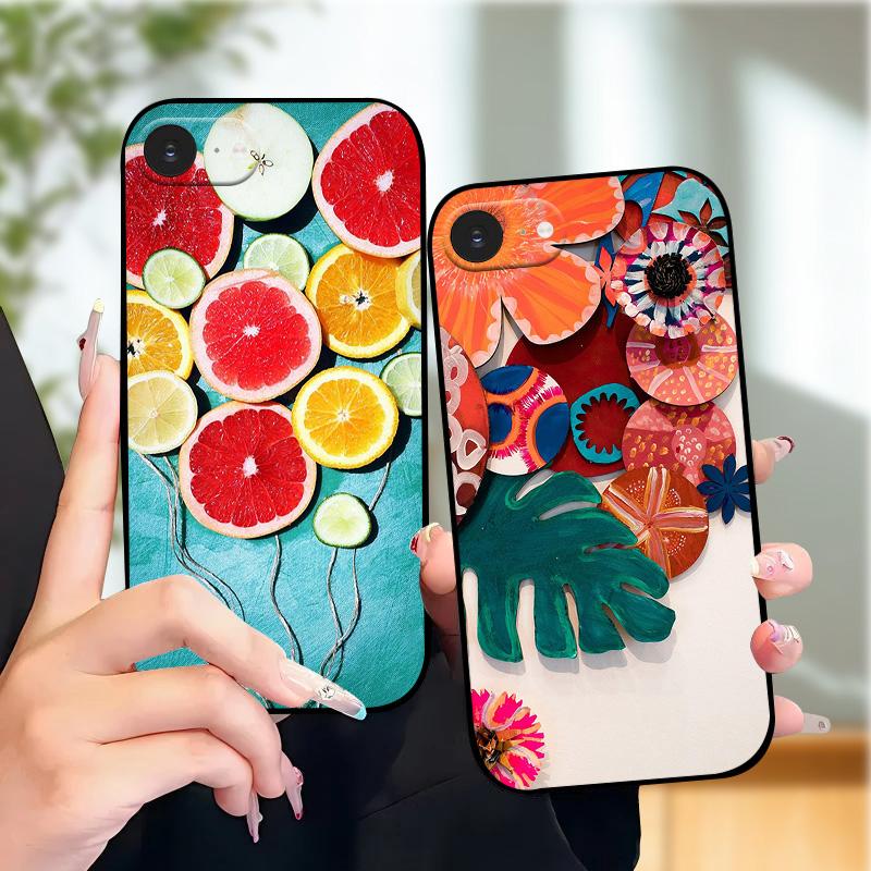 Case For iPhone SE4 Fashion Color Painted Soft Silicone Phone Coque Cover For Apple iPhone 16e 5G A3409 A3408 Shockproof Cases