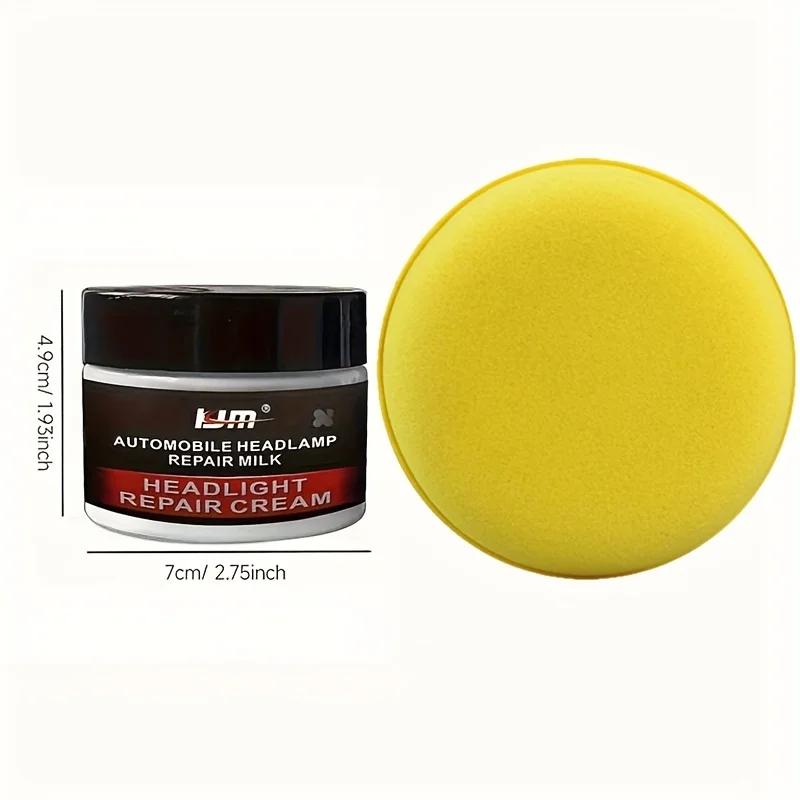 KJM Car Light Polishing Kit Restores Vehicle Light Caps, Removes Yellowing, Scratches and Oxidation for All Vehicles