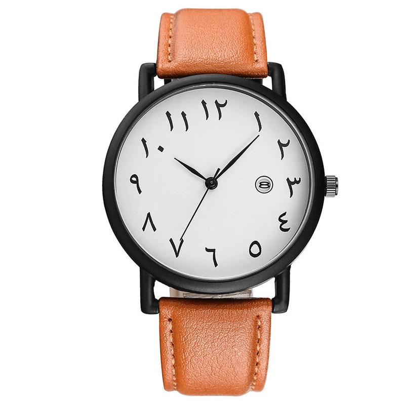 Men Watch Men's Fashion Quartz Watch Movement Black Leather Sports Clock Business Dress Watches