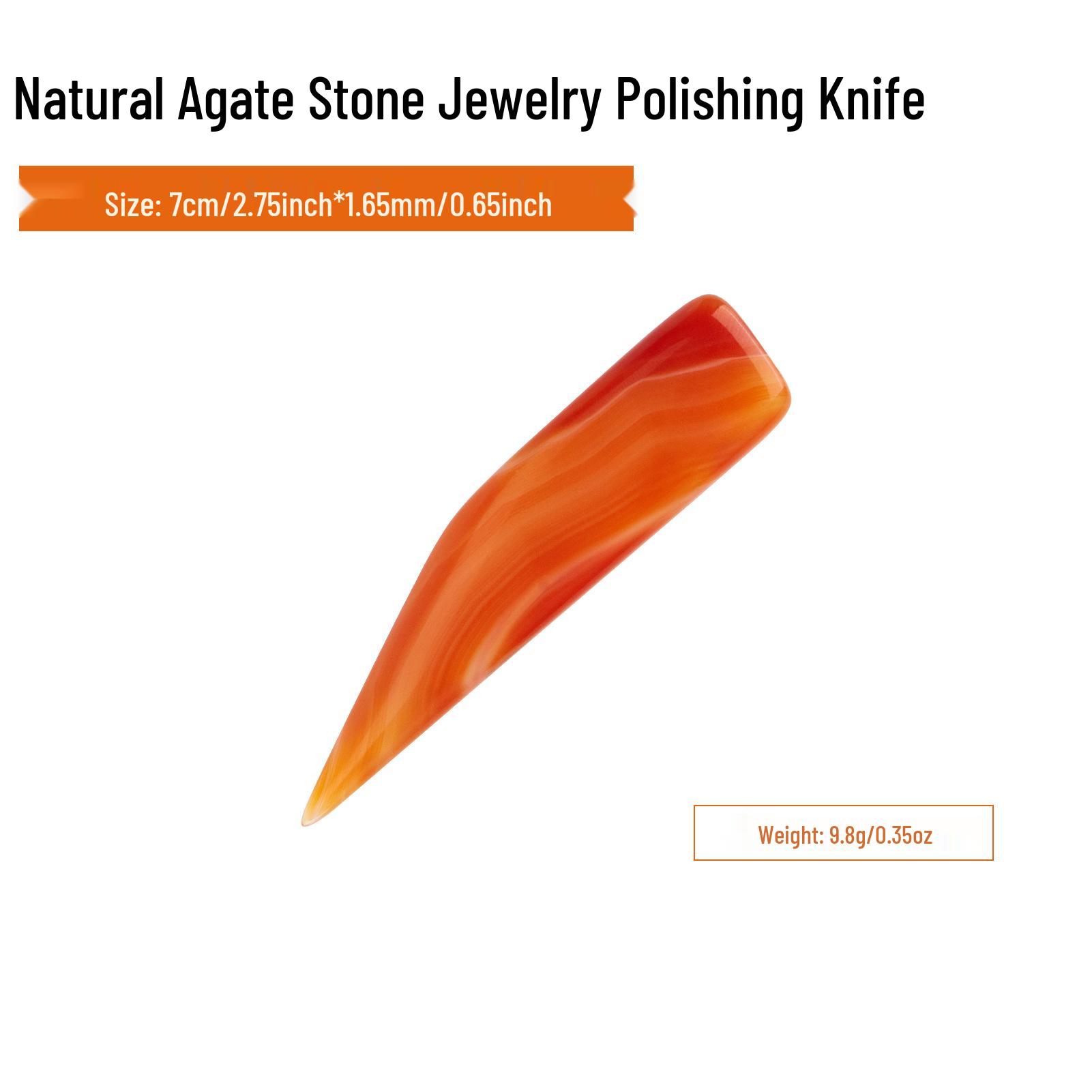 

Gold & Silver Jewelry Polishing Agate Knife: Brightens & Maintains Without Damage, Matte Finish & Floral Pressing.