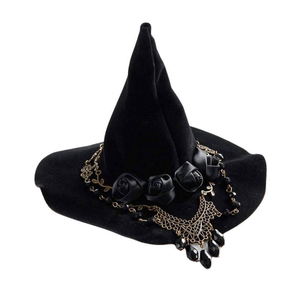 Skull Spider Witch Hat Hair Clip Gothic Style Witch Hairpins Halloween Hair Clip Costume Party