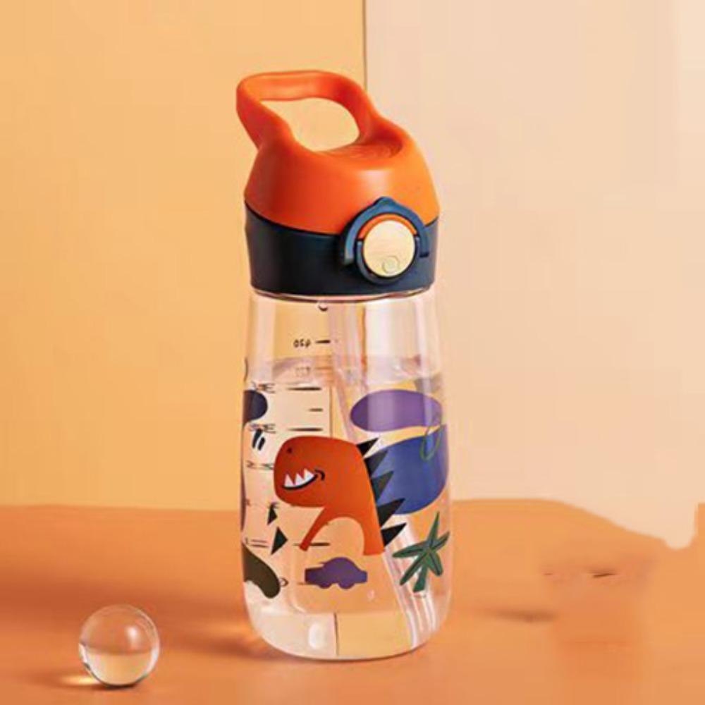 High-capacity Safe Straw Cup With Straw Drinking Cup Cute 500ML Water Bottles  Girl