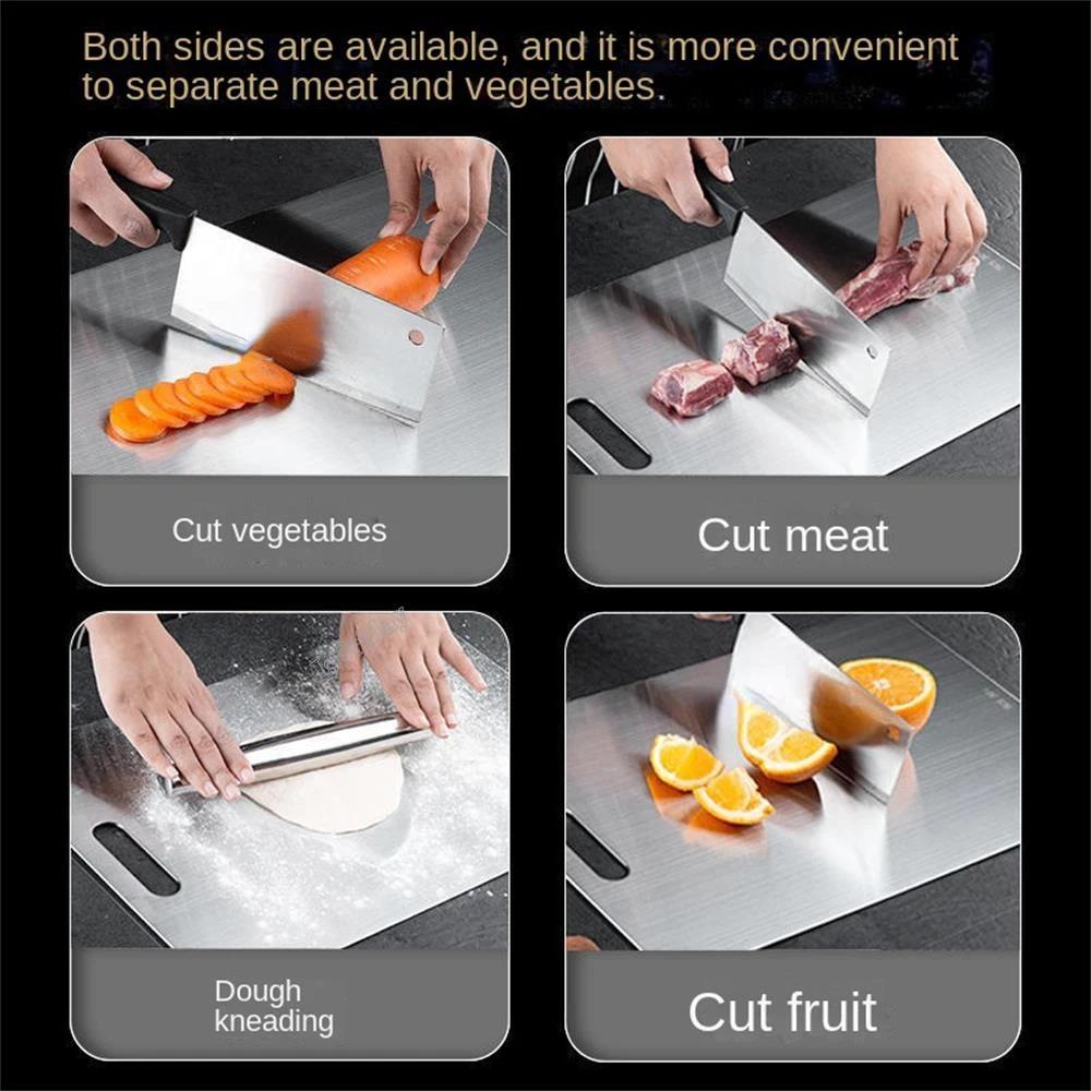 304 Stainless Steel Cutting Board Antibacterial and Mildew-proof Household Cutting Board Kitchen Kneading Dough Board