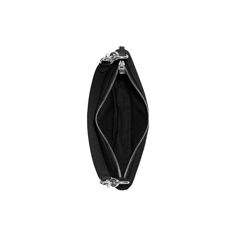 Coach Payton 28 Zipper Closure Leather Half-moon Bag Armpit Bag Hand Shoulder Bag Medium Size Women's Black