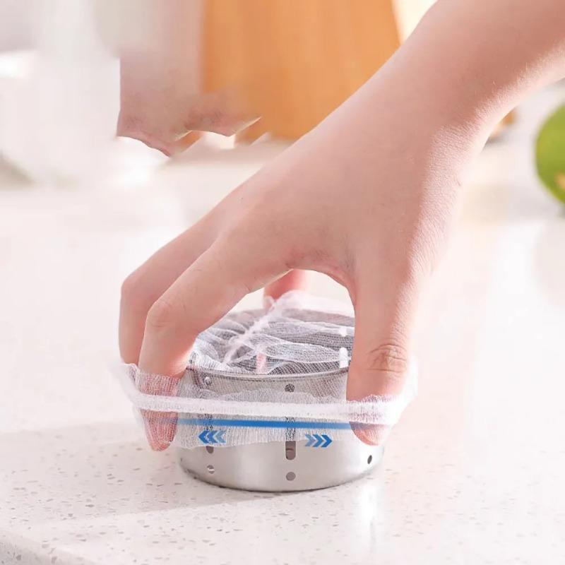 100-500 ks/lot Jednorázový filtr do dřezového odpadu Kuchyňské čištění dřezu Sítko Bez špinavých rukou Domácí Sítko na zbytky jídla