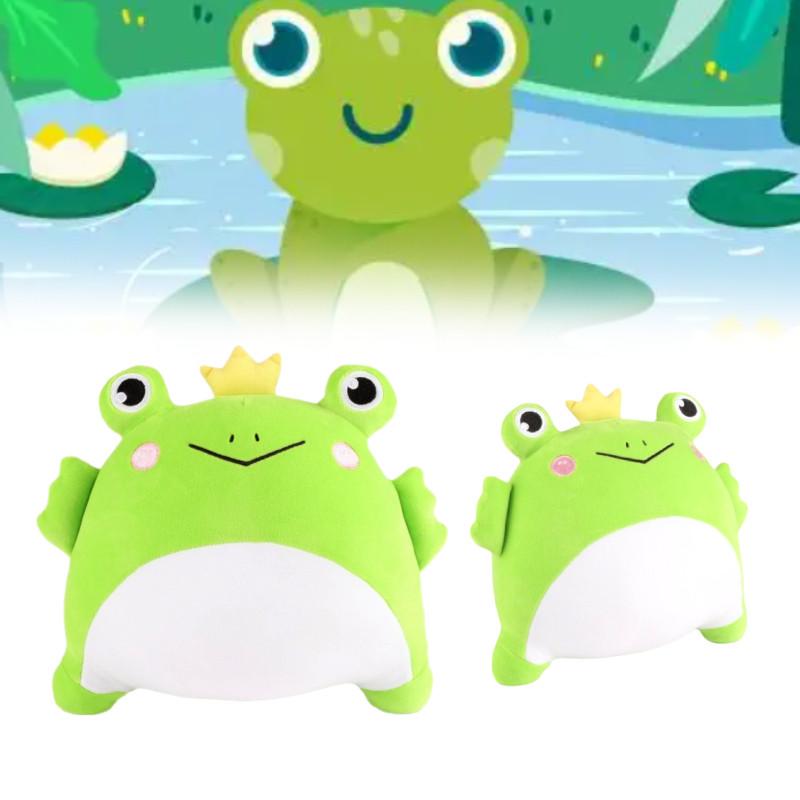 Frog Prince Plush Soft Toy Cartoon Crown Doll Stuffed Animal Home Decor Gift