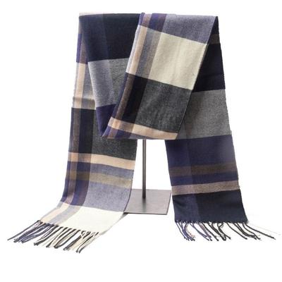 New Winter Cashmere-Feel Scarf: Unisex Fashion, Thick Plaid Neck Warmer