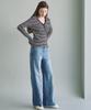 SLOWLOLLI Striped Button Hoodie Slim T-Shirt_2 Colors