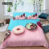 Donut Duvet Cover Set Dessert Food Theme Quilt Cover Colorful Print 2/3pcs Double Queen King Size Bedding Set for Child Girls