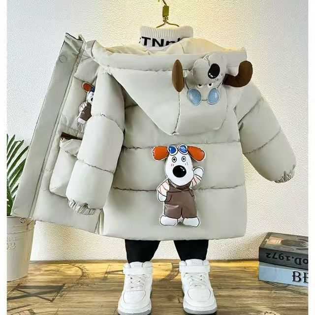 

Толстая куртка с хлопковым наполнителем для мальчиков, детское модное пальто, свободная куртка с хлопковым наполнителем для зимы 120cm