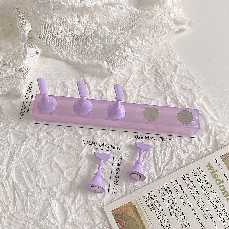 1 Set Jelly False Nail Tips Practice Trainning Display Stand Holder Base Colorful Crystal Nail Art Polish Display Manicure Tools