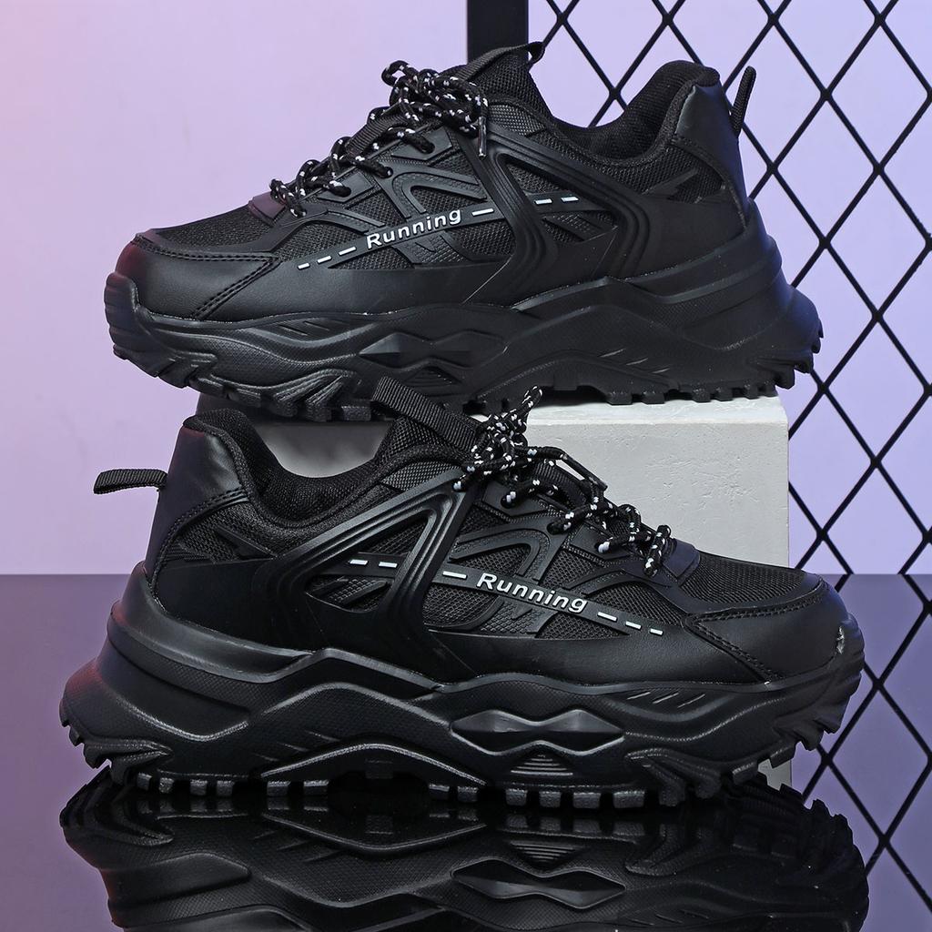 Clunky Sneaker Platform Elevating Shoes Breathable Comfortable Four Seasons Casual Sports Shoes Fashion Matching Couples Outdoor Fashion Shoes