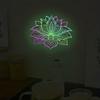 Sticker Fleur Lumineuse pour Toilettes Autocollant Amovible Décalcomanie Salle de Bain Sticker Mural Mandala Lotus Décoration Intérieure Autocollants