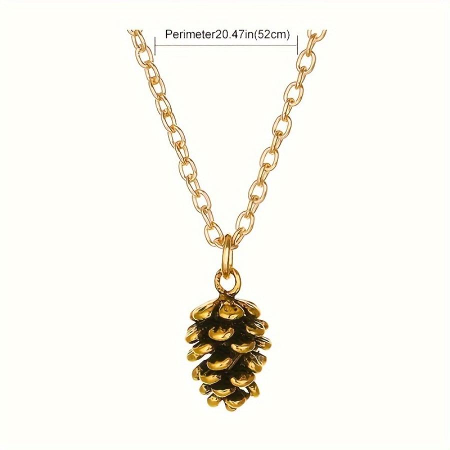Pinecone-Shaped Pendant Necklace Suitable for Everyday Outfits, Designed for Those Who Pay Attention to Style Details