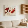 Heart Wall Art Abstract Canvas Paintings Poster Pictures Modern Abstract Artwork Decors for Office Bedroom Living Room