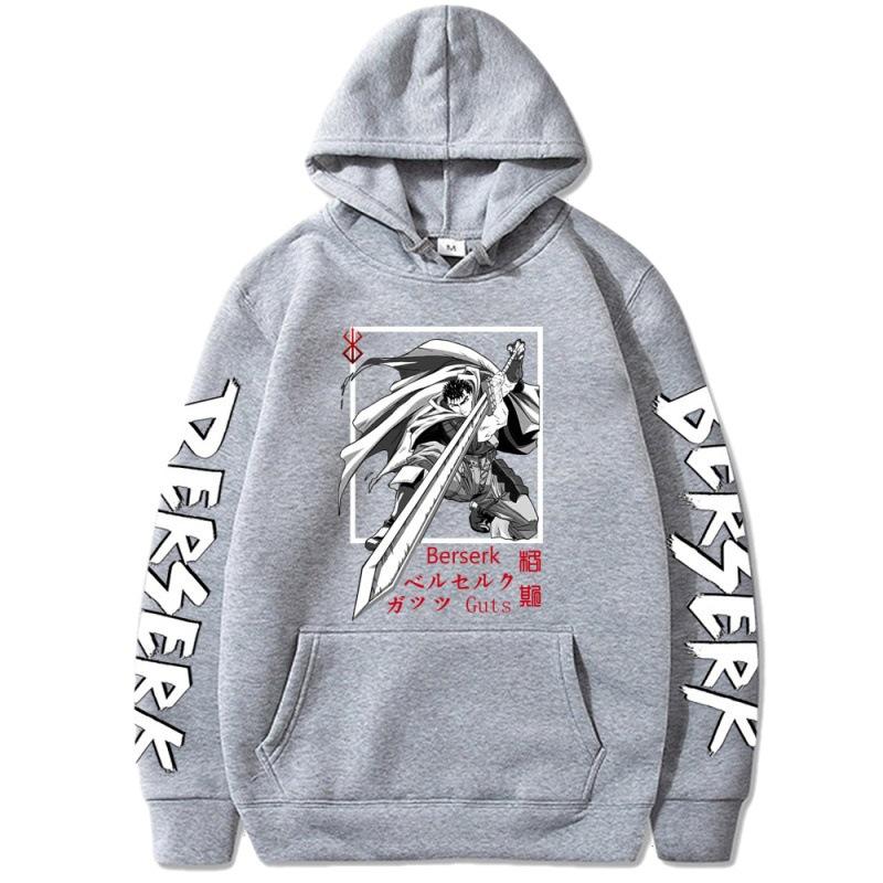 Japanese Animation Berserk Guts Autumn Men's Hoodie Sweatshirt Men Womnen Fashion Design Pullover Men's Fleece Hoodies