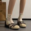 Spring Vintage Thick Heel Women Mary Jane Shoes Concise Belt Buckle Shoes Female Elegant Party Dress Pumps