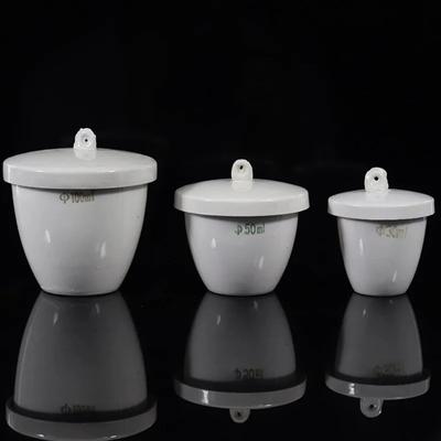 All Size Available 5ml To 300ml Porcelain Crucible Lab 1pcs Ceramic Crucible with Lid for School Labratory Experiment