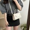 Modische Stroh-Spleißung Frühjahrsmode Neue Hochwertige Ein-Schulter Umhänge-Handheld Kleine Quadratische Damenhandtasche