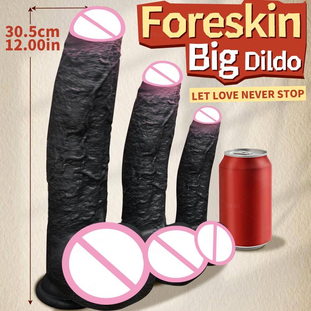 New Model Black Silicone Alien Dildo Realistic Anal Butt Plug with Strong Suction Cup Clitoris Stimulator for Adult G-spot Exploration Male/Female Toy