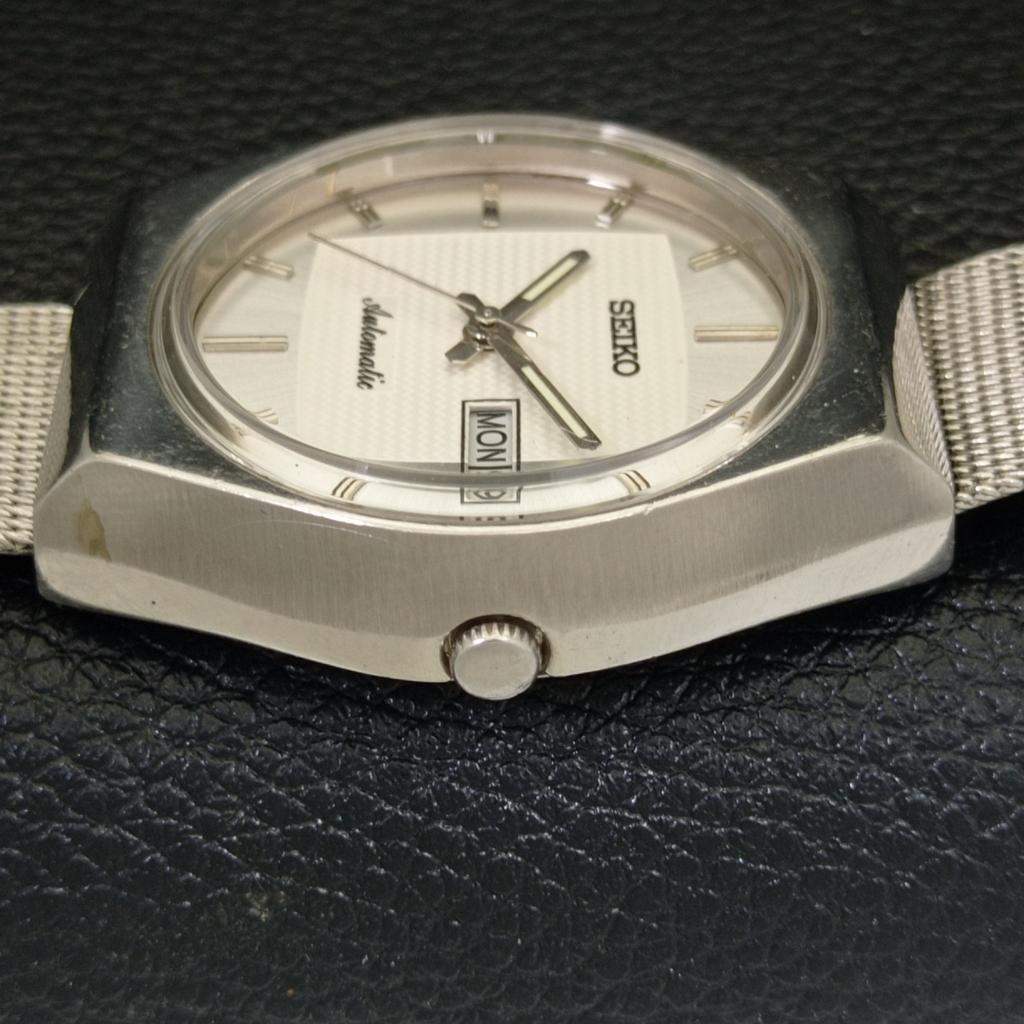 JAPAN VINTAGE SEIKO AUTOMATIC 6309A MENS SILVER COLOR DIAL WATCH A500837-5 R154-a500837