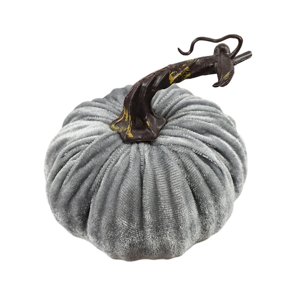 Faux Flannel Pumpkin Halloween Decoration for Cabinet Display and Photography Prop with Foam