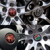 4X 40mm 5cm 5.6cm 6cm para Giulia Stelvio MiTo Giulietta Tonale Tampa Central de Cubo de Roda de Carro Emblema Autocolante