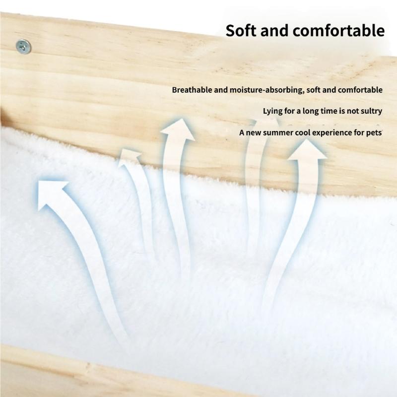 Stable Wood Wall Mounted Cats Perches for Active Cats Easyly Mount Secure Resting Bed Stability Support