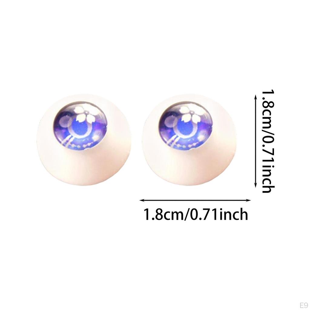 2 Pieces Doll Eyes Acrylic Art Crafts Sturdy Gift Versatile High Performance for 1/3 Dolls