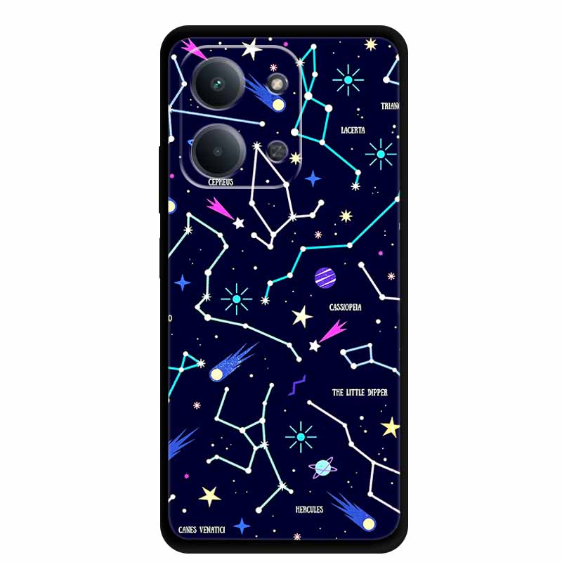 Case For Xiaomi Redmi 15C 5G European Colorful Flower Black Soft Silicone TPU Phone Case For Redmi 15C 4G Shell ProtectionBumper